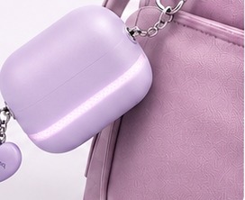 Pocknoq clipped onto a bag